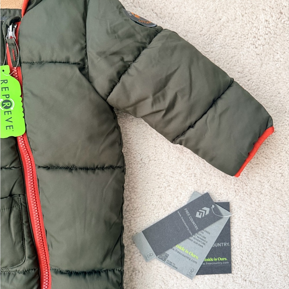Free Country Green Puffer Snowsuit - Picture 3 of 16